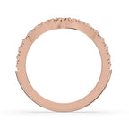 V Shaped Wedding Band - Half Eternity