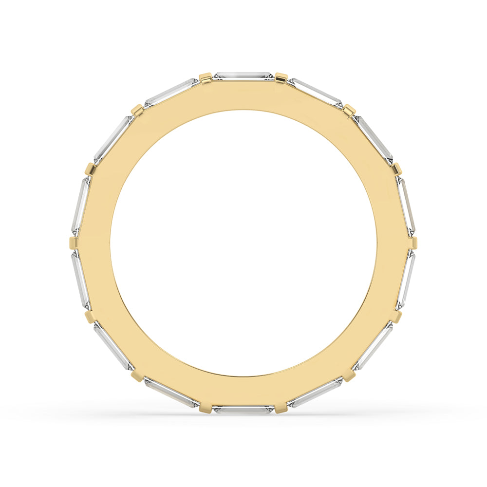 Baguette Diamond Wedding Band - Bar Setting Secondary image