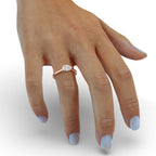Pear Cut Diamond Engagement Ring In East West Setting