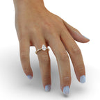 Beautiful Pear Shaped Engagement Ring in Yellow Gold Setting