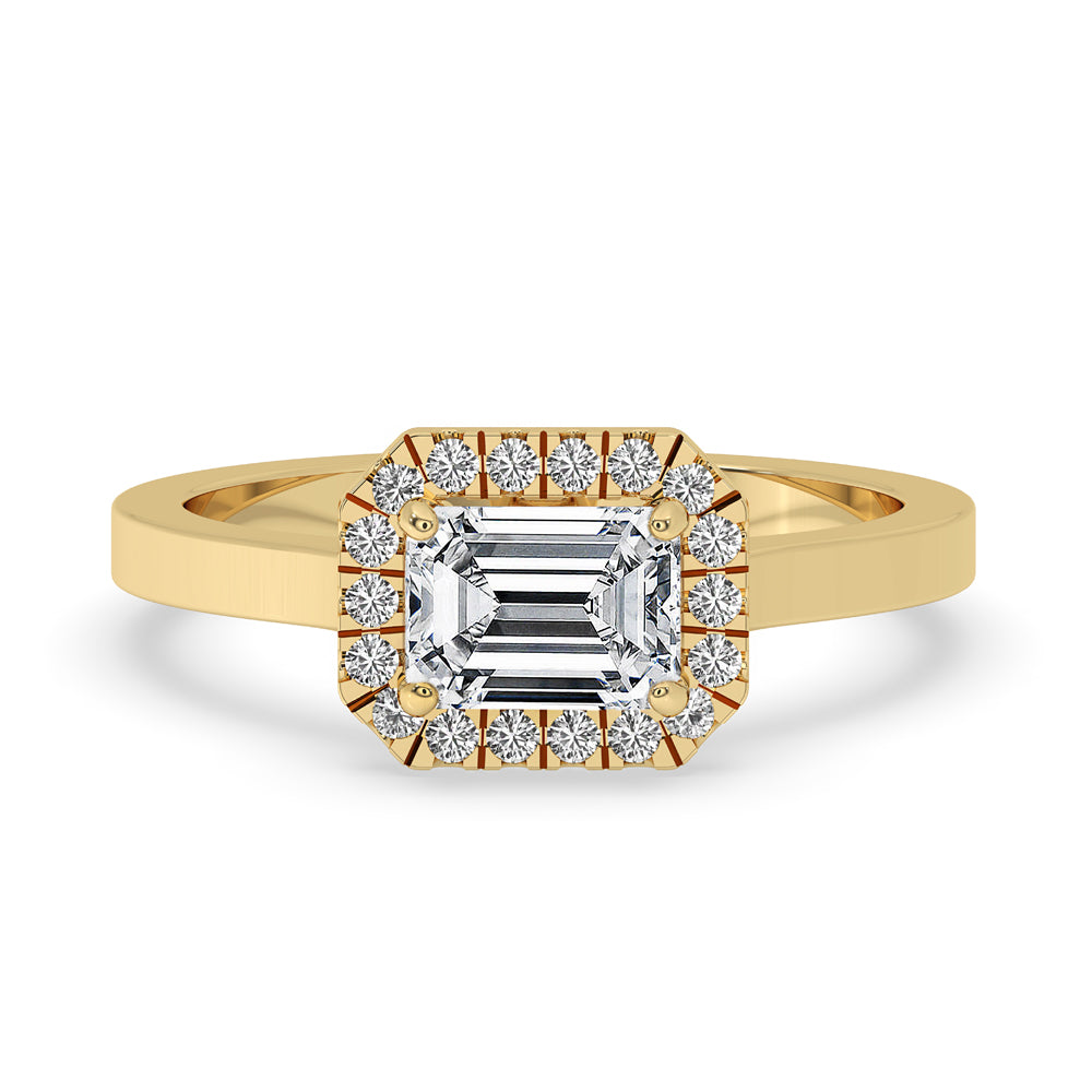 Two Carat Emerald Cut Diamond Ring With Cathedral Setting