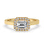 Two Carat Emerald Cut Diamond Ring With Cathedral Setting