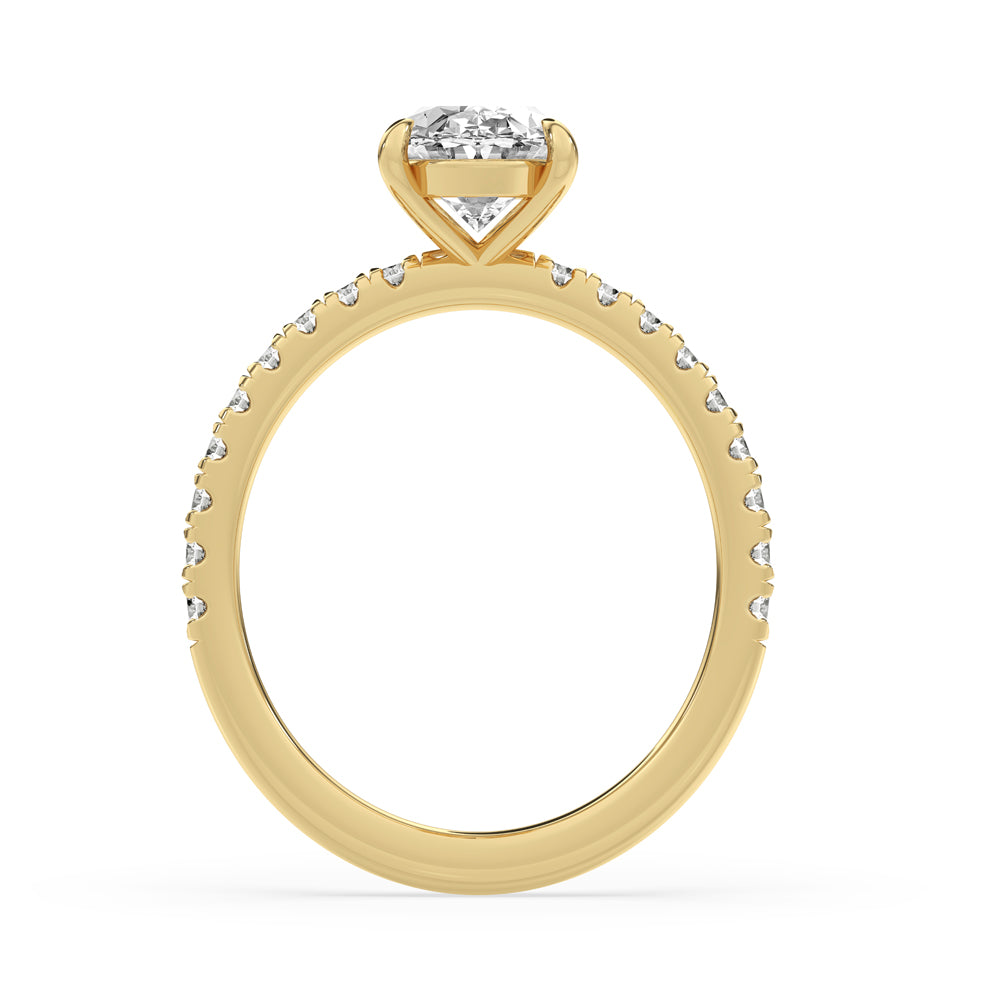 Oval Cut Diamond Ring With Elegant Claw Prong Setting