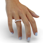 Half Eternity Band With  Marquise And Baguette Diamond