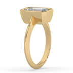 Bezel Emerald Cut Engagement Ring