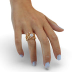 Nature Inspired Engagement Ring Wrap Wedding Band