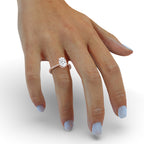 Elongated Cushion Cut Engagement Ring