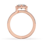 Gold Crossover Ring with Round Diamond for Timeless Style