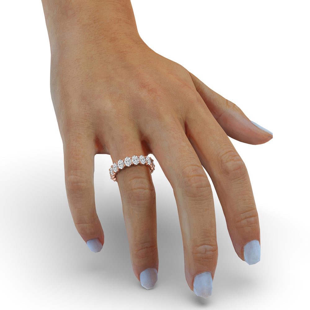 Oval Diamond Wedding Band - Perfect Eternity Band