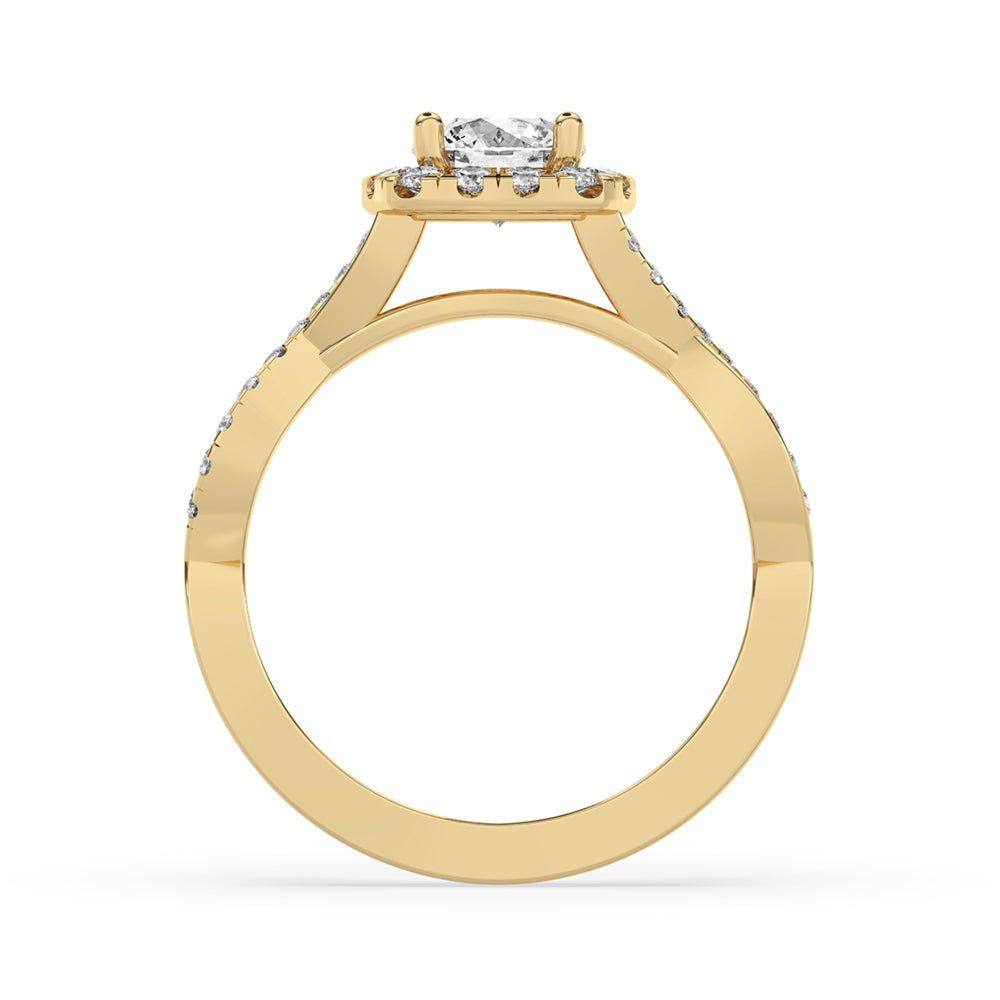 Round Halo Engagement Ring Timeless Sparkle and Beauty Secondary image