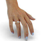 Twisted Engagement Ring Featuring a Sparkling Round Diamond