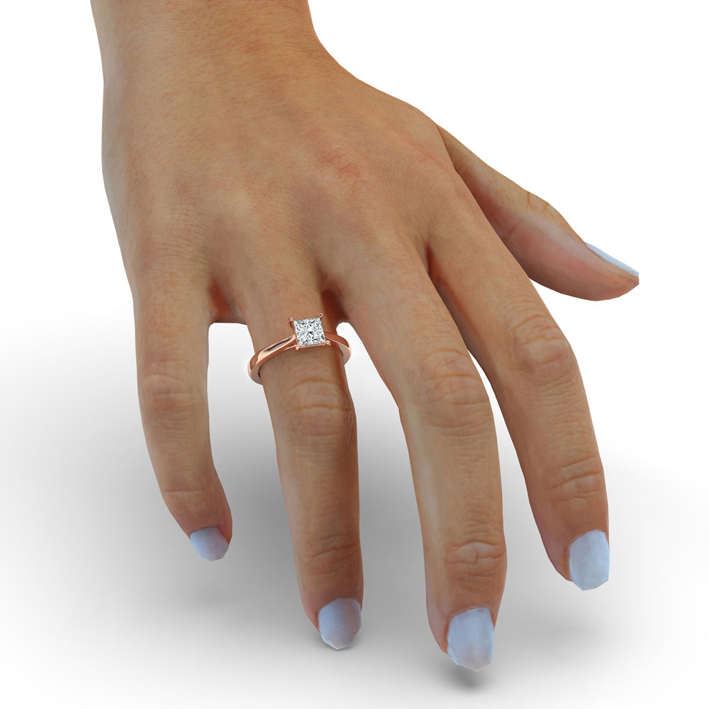1 Carat Princess Cut Diamond Ring Secondary image