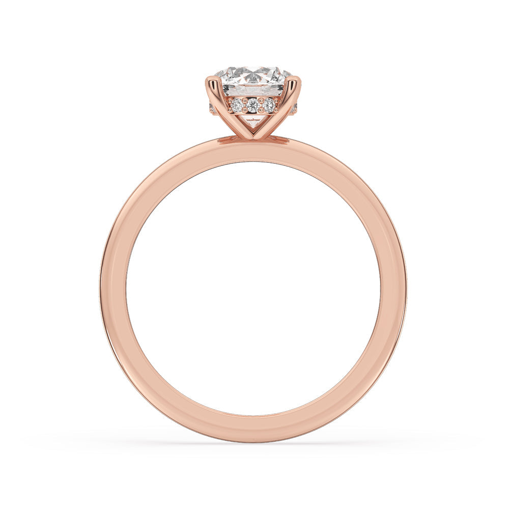 Round Diamond Hidden Halo Engagement Ring Secondary image