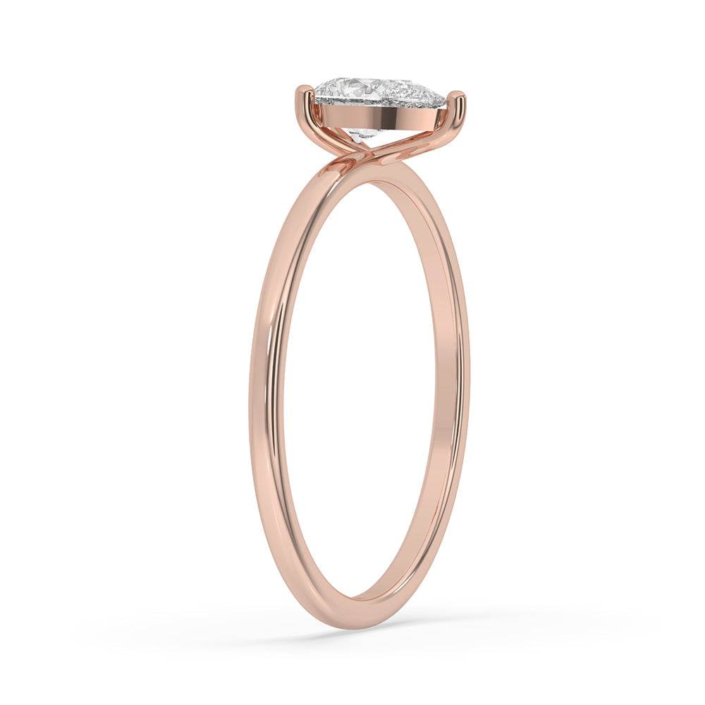Teardrop Engagement Ring With Solitaire Style