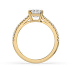 Emerald Cut Ring With Pave Style