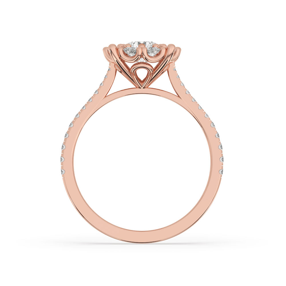 Round Diamond Classic Cathedral Engagement Ring Secondary image