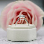 2.0 CT Pear Cut Moissanite Halo Setting Engagement Ring