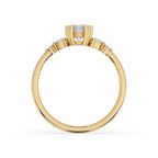 Teardrop Diamond Engagement Ring in Prong Setting Style
