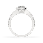 Twisted Engagement Ring With Halo Style