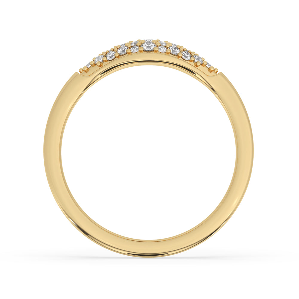 Round Cut Diamond Signet Ring