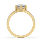 Pear Cut Diamond Ring in Yellow Gold for Timeless Style