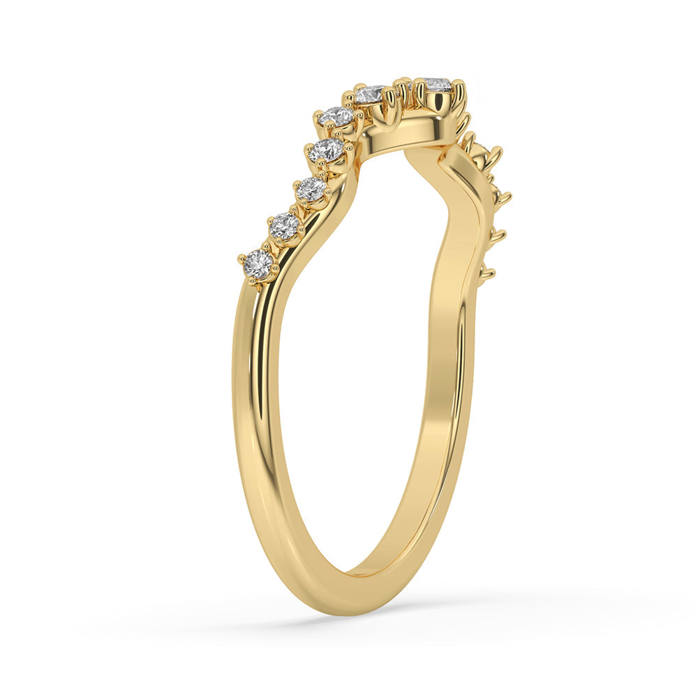 Tiara Wedding Band Yellow Gold – Timeless Royal Design