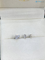 2 Carat E/VS1 Heart Shape Lab Grown Diamond Stud Earrings - DisneyValley