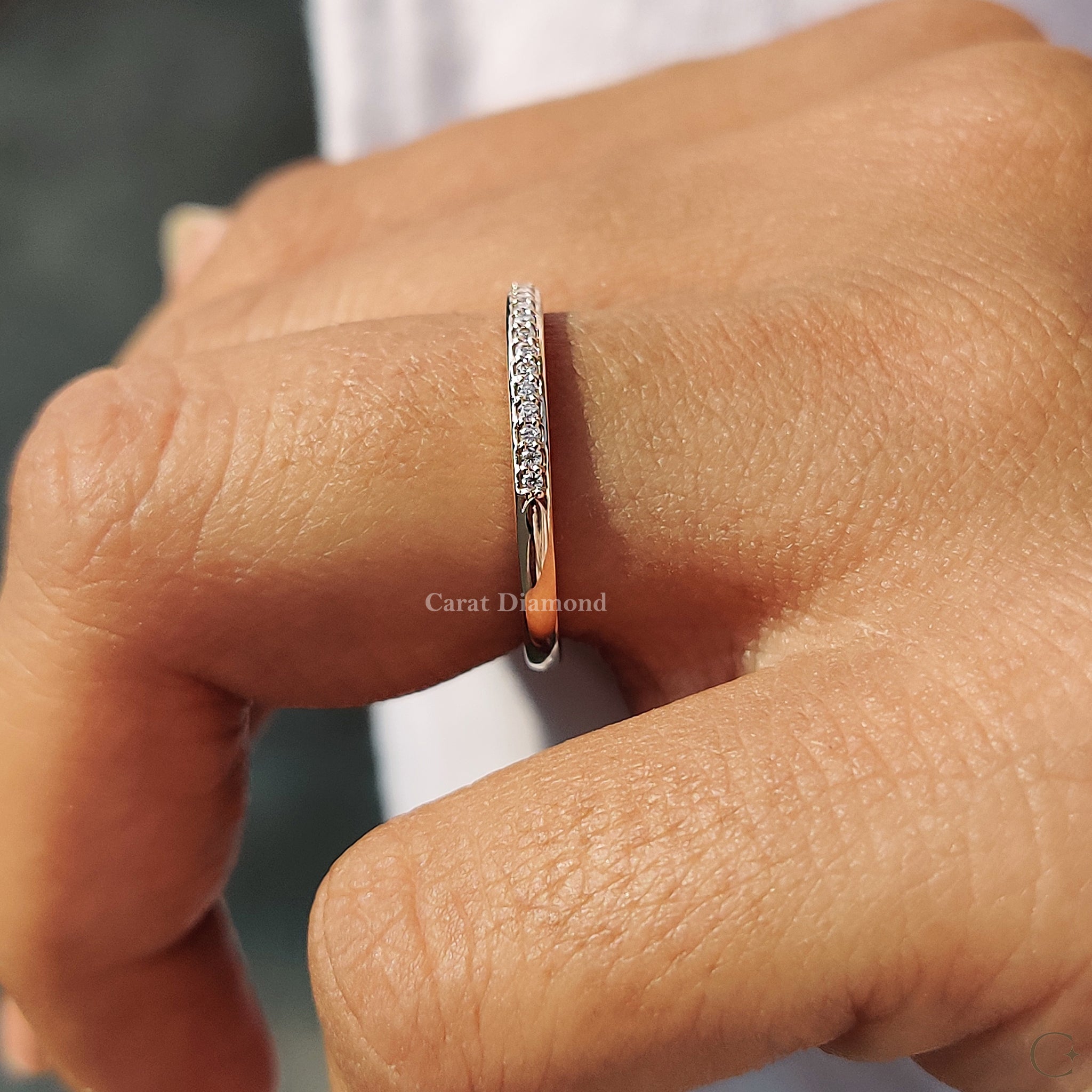 Classic Round Diamond Wedding Band
