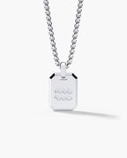 AQUARIUS MINI ZODIAC Dog Tag Gold Pendant