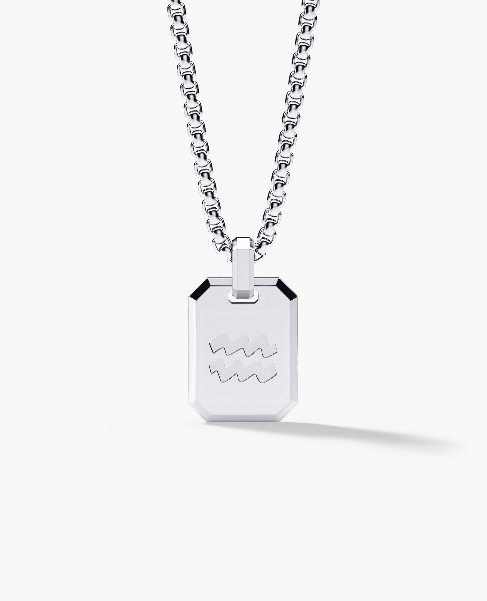 AQUARIUS MINI ZODIAC Dog Tag Gold Pendant