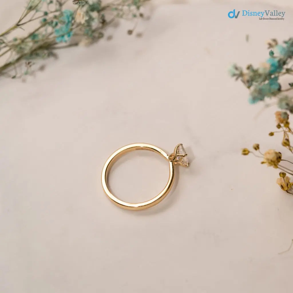 2 carat Enerald cut lab grown diamond minimalist engagement ring - DisneyValley