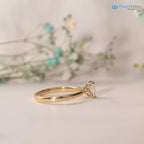 2 carat Enerald cut lab grown diamond minimalist engagement ring - DisneyValley