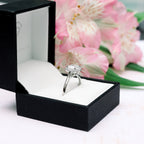 2.0 CT Cushion Cut Moissanite Halo Engagement Ring