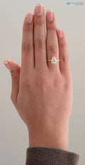 2 carat solitaire engagement ring Pear Shaped lab grown diamond rings DisneyValley