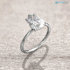 2 carat solitaire engagement ring Pear Shaped lab grown diamond rings DisneyValley