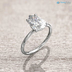 2 carat solitaire engagement ring Pear Shaped lab grown diamond rings DisneyValley