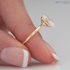 2 carat solitaire engagement ring Pear Shaped lab grown diamond rings DisneyValley