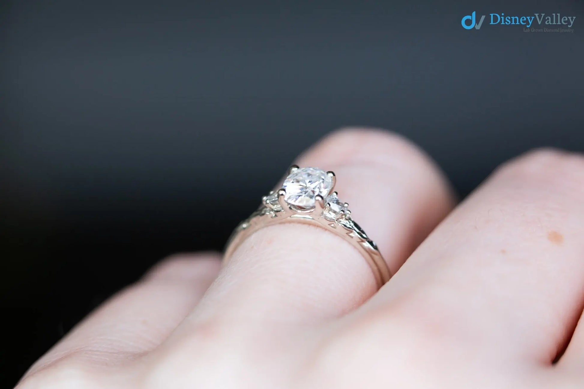 2 caret oval cut lab grown vintage style three stone diamond ring - DisneyValley