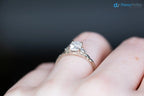 2 caret oval cut lab grown vintage style three stone diamond ring - DisneyValley