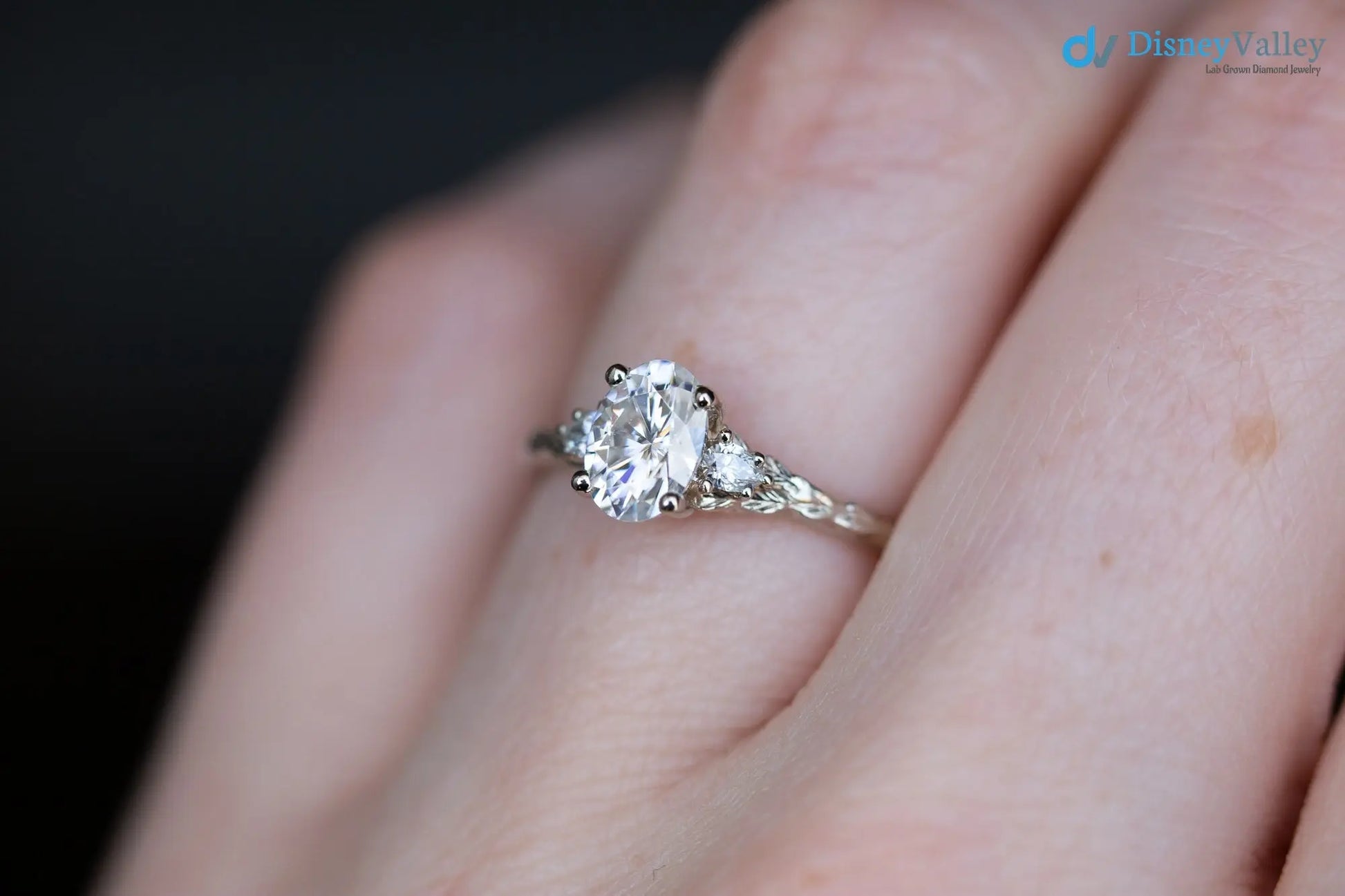 2 caret oval cut lab grown vintage style three stone diamond ring - DisneyValley