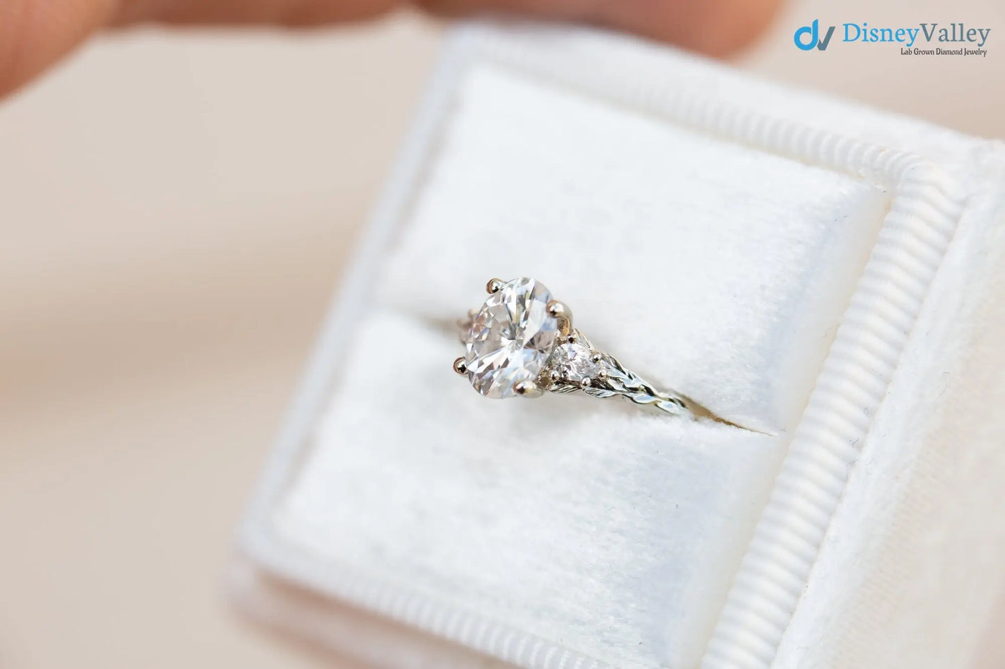 2 caret oval cut lab grown vintage style three stone diamond ring - DisneyValley