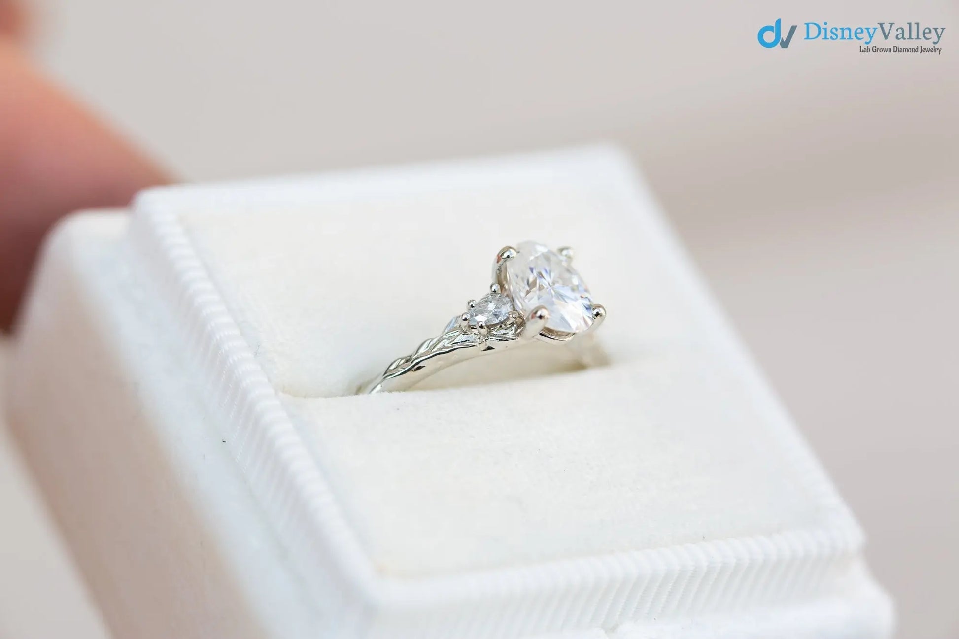 2 caret oval cut lab grown vintage style three stone diamond ring - DisneyValley