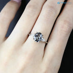 2 caret  smokey Grey Lab Grown Diamond Three Stone Wedding Ring - DisneyValley
