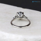 2 caret  smokey Grey Lab Grown Diamond Three Stone Wedding Ring - DisneyValley
