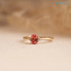 2 caret vivid Orange pink color lab grown diamond cluster engagement ring - DisneyValley