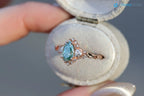 2 caret vivid green blue lab grown Briar half halo wedding rings - DisneyValley