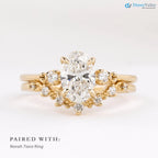 2 ct Oval Brilliant Cut Lab Diamond Three Stone Engagement Ring DisneyValley