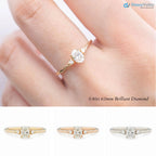 2 ct Oval Brilliant Cut Lab Diamond Three Stone Engagement Ring DisneyValley