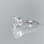 2.25 CT Oval Cut Moissanite Three Stones Engagement Ring
