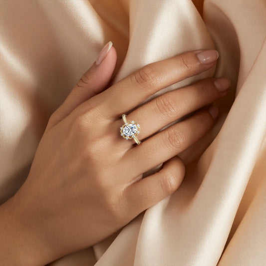 2 ct white colorless IGI certified lab grown diamond engagement rings DisneyValley